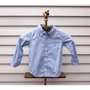 Old Navy Toddler Boys Chambray Blue Button Up